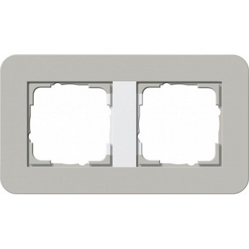 Gira серия E3 Серый/белый глянцевый Рамка 2-ая