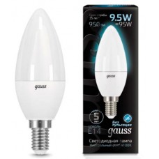 Gauss Лампа LED Candle E14 9.5W 4100К 1/10/50