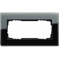 Gira ESP Glass C Черное стекло Рамка 2-ая без перегородки