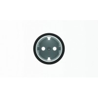 ABB SKY Moon Накладка для розетки SCHUKO с плоской поверхностью, кольцо "чёрное стекло"
