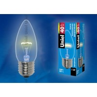 Uniel Лампа накаливания свеча прозр. IL-C35-CL-40/E27 картон