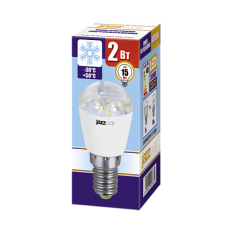 Jazzway Лампа светодиодная (LED) «шар» d26мм E14 2Вт 220-230В прозрачная нейтральная холодно-белая 4000К