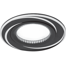 Gauss Светильник Aluminium Gu5.3 1/100, круг, черный/хром