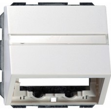 Gira F100 Бел глянц Накладка с опорной пластиной и полем для надписи для розеток средств связи