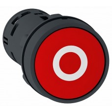 SE XB7 Кнопка 22мм красная НО+НЗ с маркировкой O