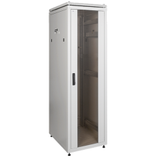 IEK ITK Шкаф сетевой 19" LINEA N 42U 600х800 мм стеклянная передняя дверь, задняя металлическая серый