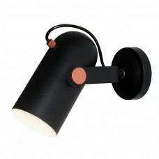 Favourite Ampolla Светильник настенный металл окрашен в черный цвет с декоративным элементом цвета розовое золото 1*E14*40W