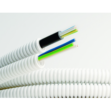DKC Труба ПВХ гибкая гофрированная D=20мм (100м) с кабелем 3х2,5 ВВГнгLS РЭК"ГОСТ+" (Электротруба)
