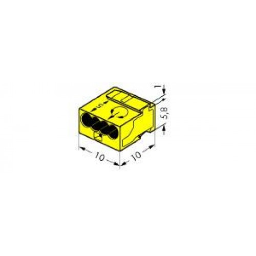 WAGO Микро Клемма 4-проводная желтая