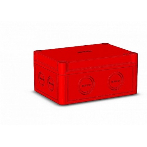 Hegel КР2801-143 Коробка красная, низкая крышка, DIN-рейка