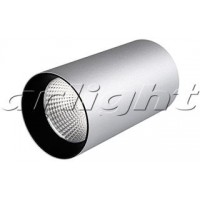 Arlight Светильник накладной SP-POLO-R85-1-15W Warm White 40deg (Silver, Black Ring)