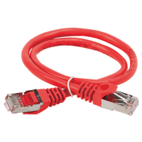 IEK ITK Коммутационный шнур (патч-корд), кат.5Е FTP, 1м, красный