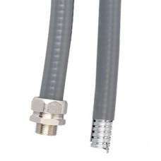 DKC Металлорукав DN 15мм в гладкой EVA изоляции, Dвн 15,5 мм, Dнар 21,0, IP66, 50 м, цвет серый