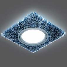 Gauss Светильник Backlight Gu5.3 LED 4100K 1/40 квадрат, черный/серебро/хром
