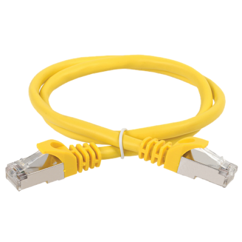 IEK ITK Коммутационный шнур (патч-корд), кат.5Е FTP, 0,5м, желтый