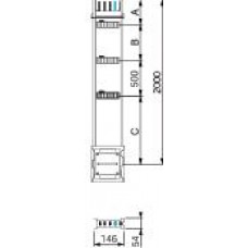 SE Canalis Секция разъединительная вертикальная 400А, 2м (KSA400EV4203)