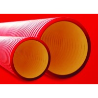 DKC Труба жесткая двустенная для кабельной канализации (6кПа) D=200мм, цвет красный