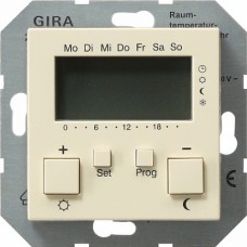 Gira S-55 Крем глянц Термостат электронный с таймером с функцией охлаждения