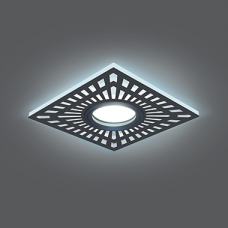 Gauss Светильник Backlight Gu5.3 3W LED 4000K 1/40 квадрат, черный