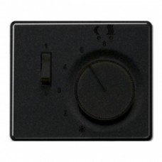 JUNG SL 500 Черная Накладка термостата комнатного с выключателем (мех TR231U, TR241U)