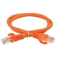 IEK ITK Коммутационный шнур (патч-корд), кат.5Е UTP, 0,5м, оранжевый