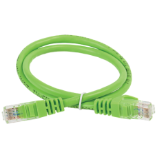 IEK ITK Коммутационный шнур (патч-корд), кат.5Е UTP, 1м, зеленый