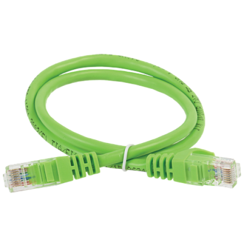IEK ITK Коммутационный шнур (патч-корд), кат.5Е UTP, 1м, зеленый