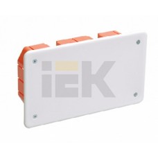 IEK Коробка КМ41006 распаячная для твердых стен 172x96x45 (с саморезами, с крышкой)