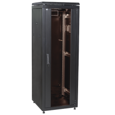 IEK ITK Шкаф сетевой 19" LINEA N 33U 600х800 мм стеклянная передняя дверь черный