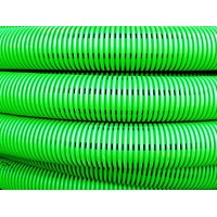 DKC Труба гибкая двустенная дренажная д.110мм, класс SN8, перфорация 360 град., цвет зеленый