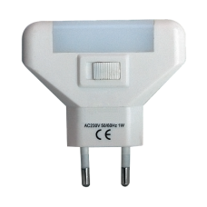 Comtech GLOW Светильник-ночник с КЛЛ (фиолетовая), 1Вт, с выключателем, 220 В, белый