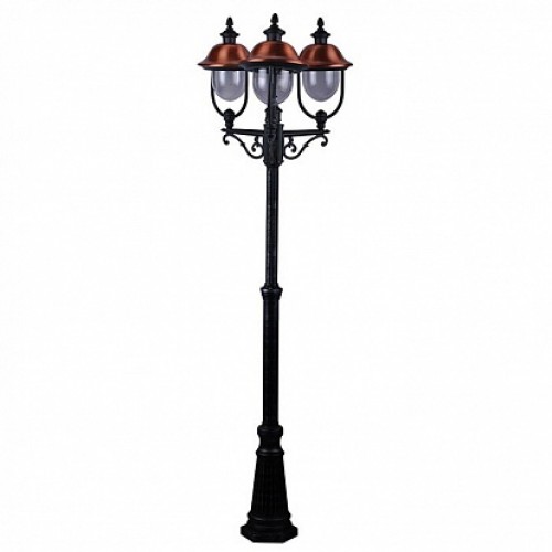 Arte Lamp Barcelona Черный/Прозрачный Светильник уличный наземный 3x75W E27