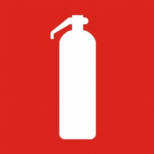 СТ Пиктограмма для аварийного светильника наклейка Средства противопожарной защиты ППБ 0003 Огнетушитель (105х105)