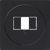 Gira S-Color Черный Накладка ТЛФ розетки TAE, аудиорозетки(110910),USB (107000) с шильдиком