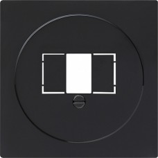 Gira S-Color Черный Накладка ТЛФ розетки TAE, аудиорозетки(110910),USB (107000) с шильдиком