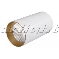 Arlight Светильник накладной SP-POLO-R85-1-15W Warm White 40deg (White, Gold Ring)