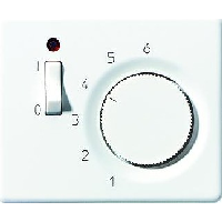 JUNG SL 500 Белая Накладка термостата комнатного с выключателем (мех TR231U, TR241U)