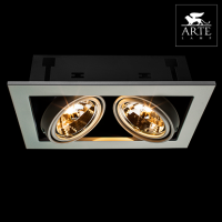 Arte Lamp Cardani Белый/Серый Светильник точечный встаиваемый 50W G5,3 2x500lm