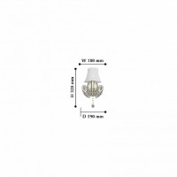 Favourite Penna Светильник настенный каркас окрашен в цвет античное серебро, абажуры из белой ткани, хрусталь высшего качества 1*E14*40W