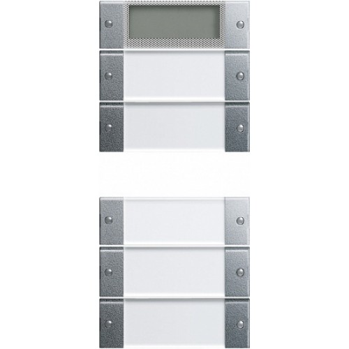Gira Instabus S-55 Алюминий Комплект клавиш 5 шт(2+3) с дисплеем к сенс.выкл.3 Plus,5кл(2+3),514500