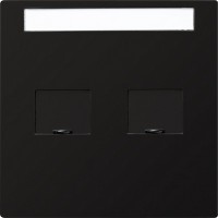 Gira S-Color Черный Накладка ТЛФ-розетки