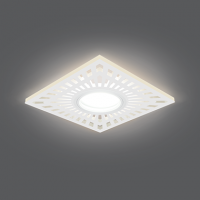 Gauss Светильник Backlight BL127 Квадрат. Белый, Gu5.3, 3W, LED 3000K 1/40