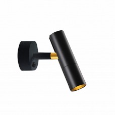 Favourite Tube Светильник настенный сочетание черного окрашенного и золотой гальваники в покрытии каркаса, поворотный плафон 1*LED*5W