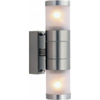 Arte Lamp Rapido Серебро/Белый Светильник уличный настенный 2x60W 2xE27