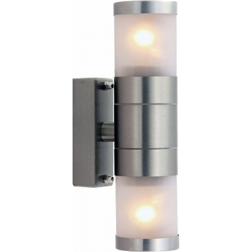 Arte Lamp Rapido Серебро/Белый Светильник уличный настенный 2x60W 2xE27