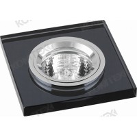 Comtech Apus Светильник точечный литой неповоротный со стеклом, черный, 50Вт, G5.3,IP20,12В