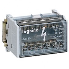Legrand Кросс-модуль на DIN-рейку или пластину 2Рх100А (по 7отв) 4М