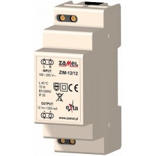 Zamel Блок питания импульсный 230VAC/12VDC 1200мА IP20 на DIN рейку 2мод