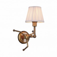 Favourite Gambas Светильник настенный металл окрашен в античный бронзовый цвет, плафон тканевый, регулируемый угол наклона 1*E14*40W