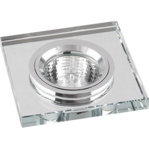 Comtech Apus Светильник точечный литой неповоротный со стеклом, зеркальный, 50Вт, G5.3, 12В , IP20